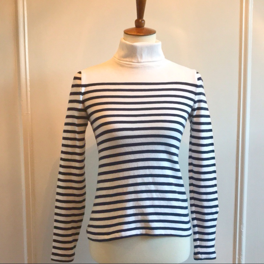 J. Crew striped wool turtleneck
